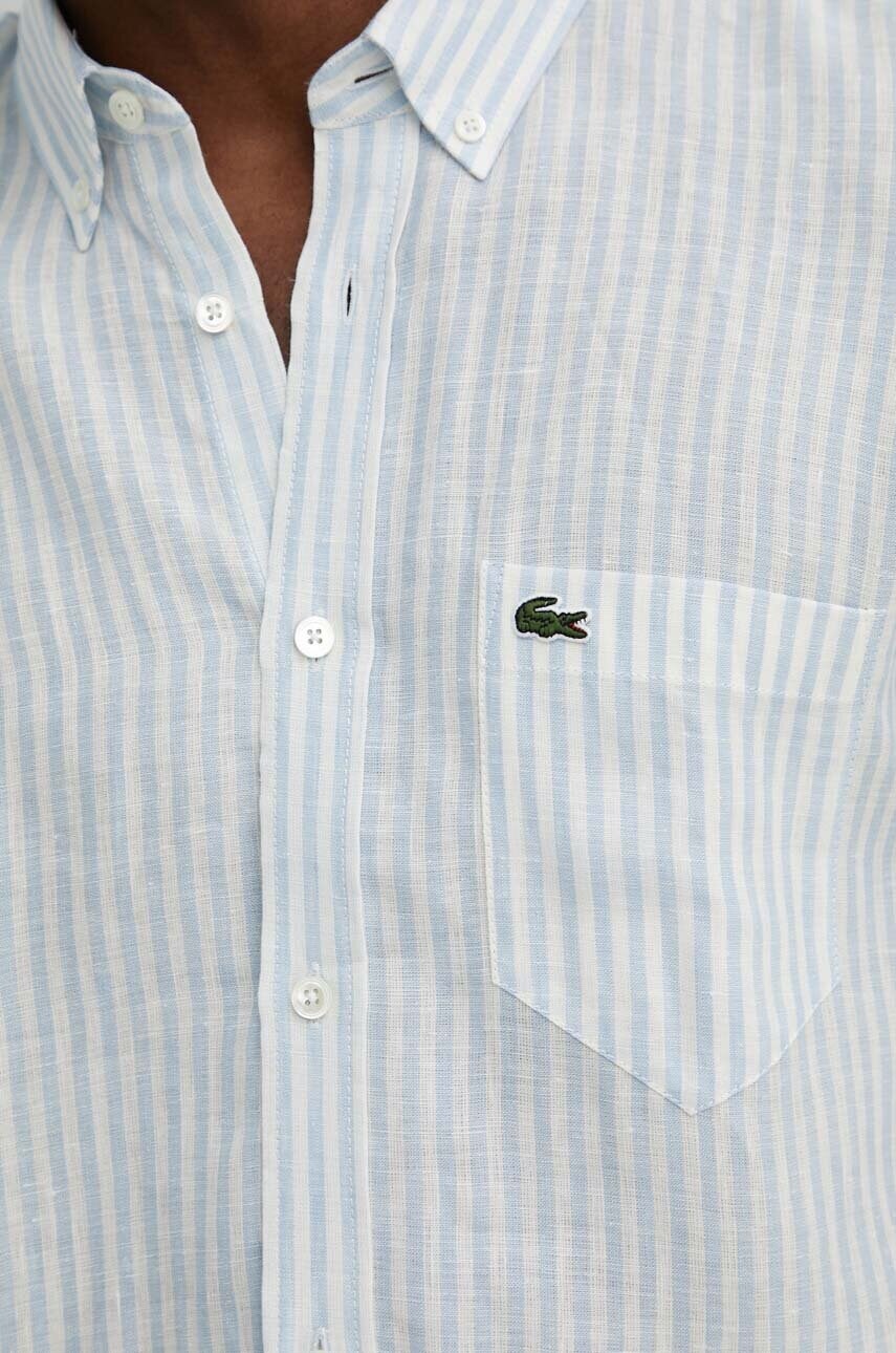 Сорочка з льону Lacoste regular комір button-down
