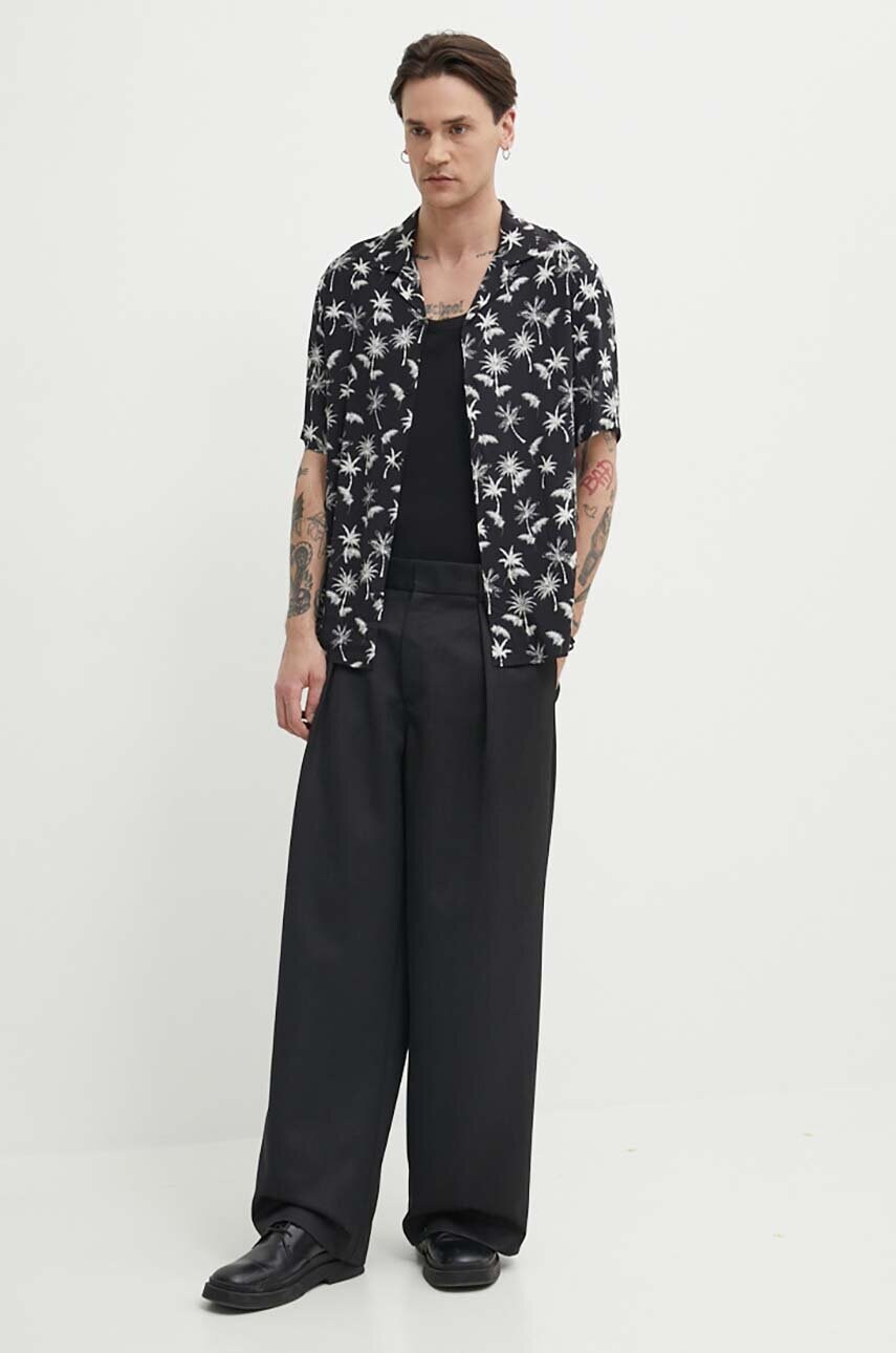 Сорочка The Kooples чоловіча колір чорний regular HCCC28066K