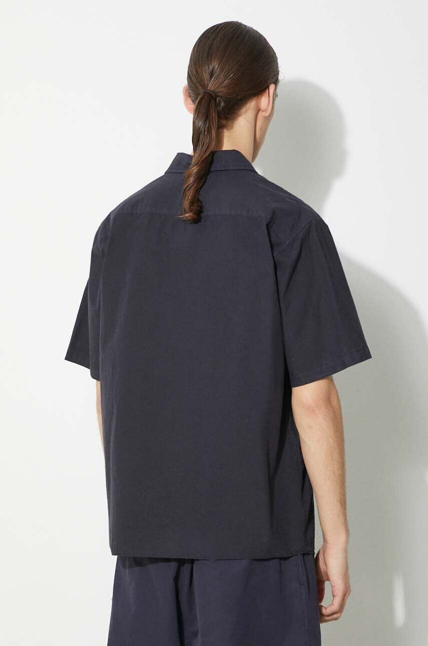 Сорочка Norse Projects Carsten Cotton Tencel чоловіча колір синій regular класичний комір N40.0579.7004
