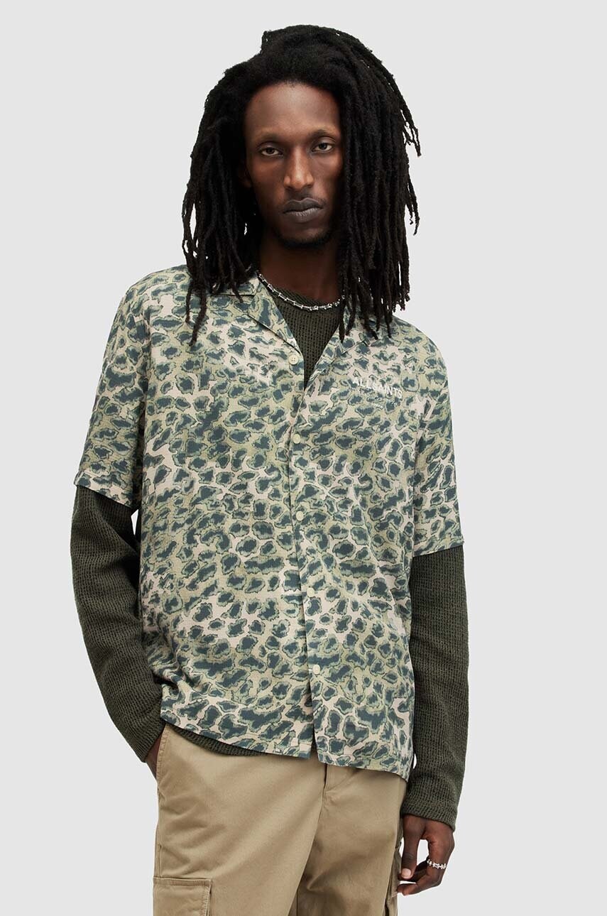 Сорочка AllSaints UNDRGRND CM SS SHIRT чоловіча relaxed MS578Z