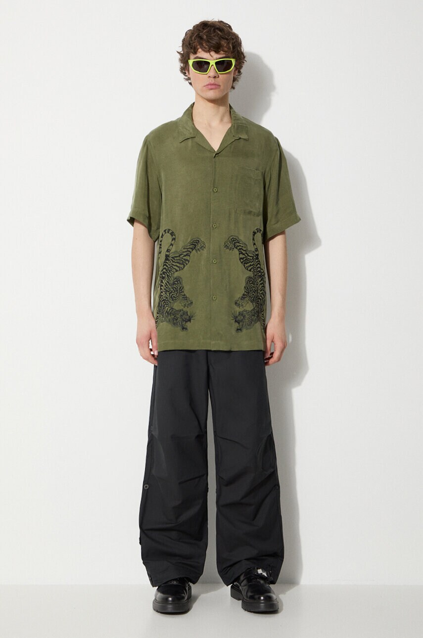 Сорочка Maharishi Take Tora чоловіча колір зелений relaxed 5100.OLIVE