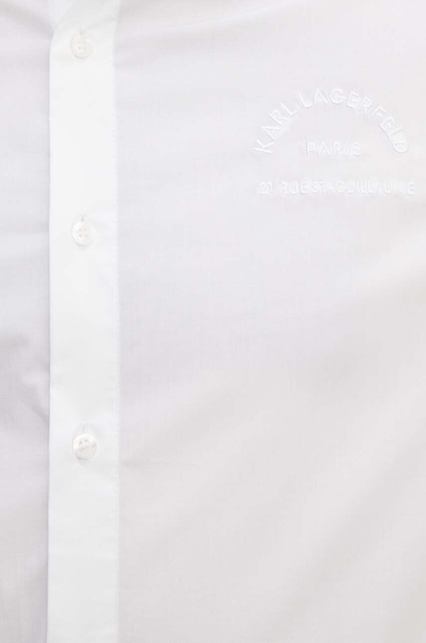 Сорочка Karl Lagerfeld чоловіча колір білий regular класичний комір 542600.605929