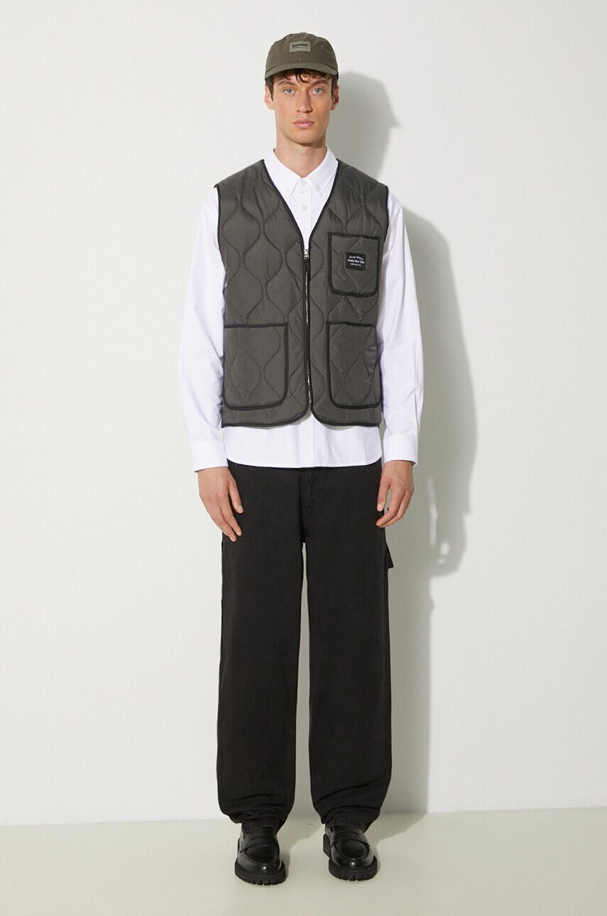 Бавовняна сорочка Awake NY Embroidered Oxford Shirt чоловіча колір білий relaxed комір button-down SP24-TP001