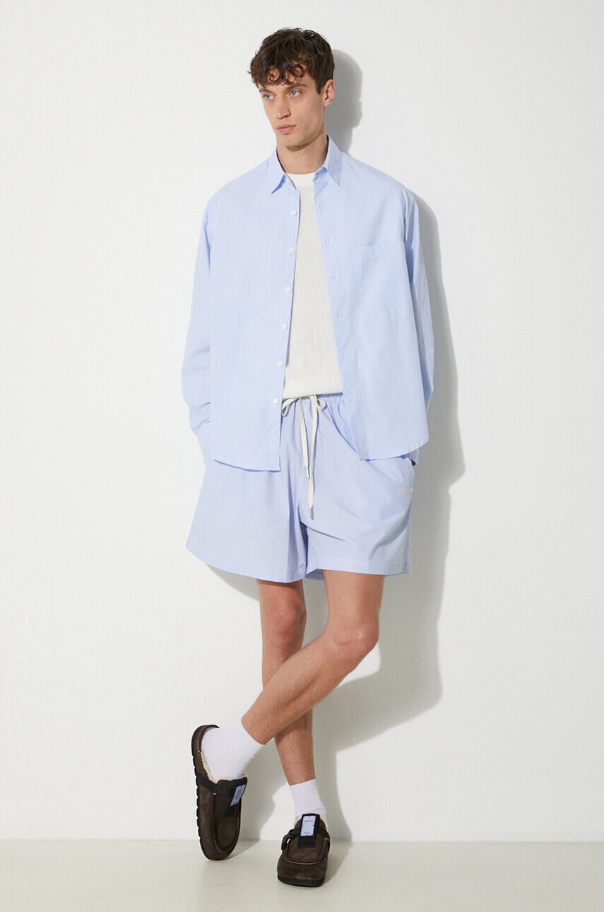 Бавовняна сорочка MKI MIYUKI ZOKU Striped Dress Shirt чоловіча regular класичний комір STRIPED.DRESS.SHIRT