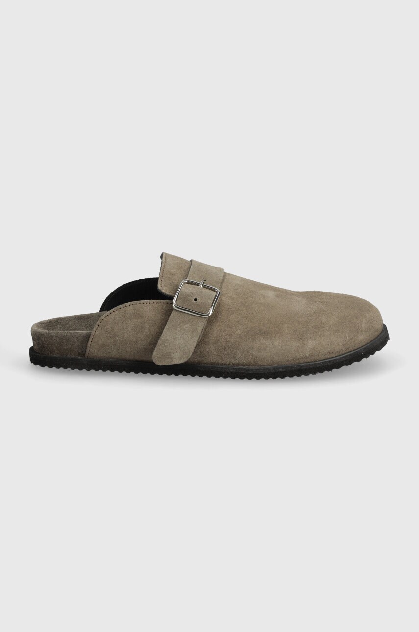 Замшеві шльопанці GARMENT PROJECT Blake Clog жіночі колір сірий GPWF2538
