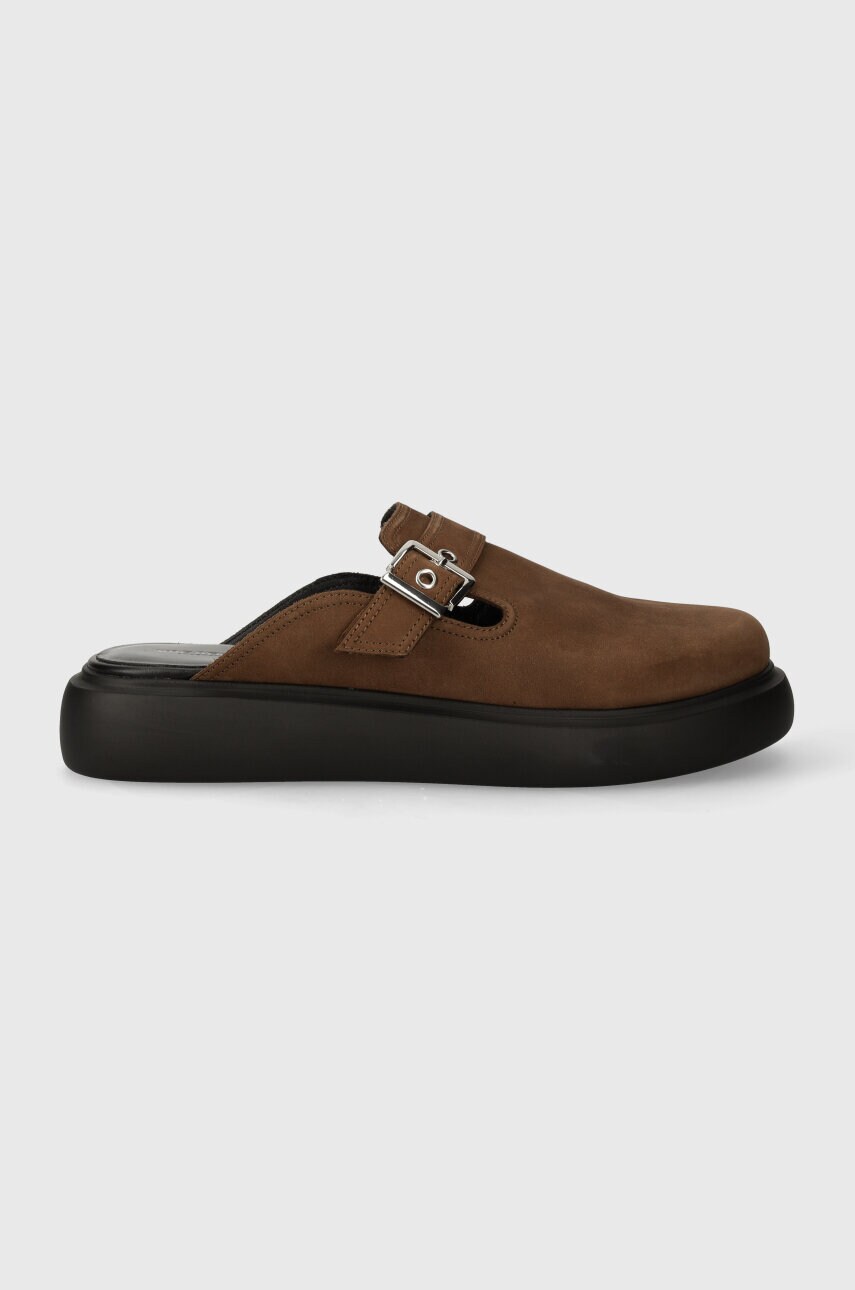 Замшеві шльопанці Vagabond Shoemakers BLENDA жіночі колір коричневий 5519-750-19