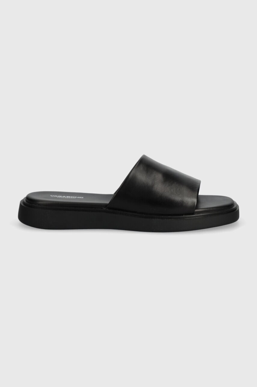 Шкіряні шльопанці Vagabond Shoemakers CONNIE жіночі колір чорний 5757-201-20