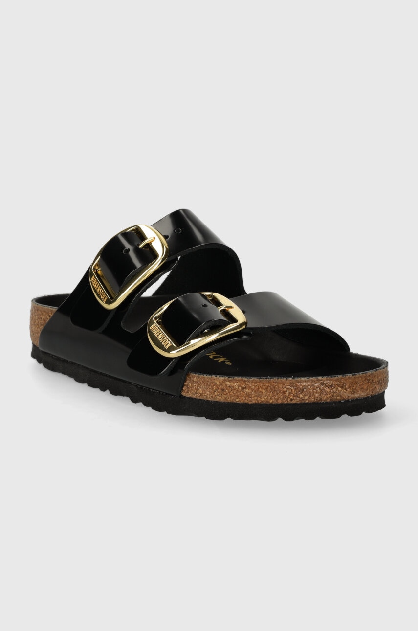 Шкіряні шльопанці Birkenstock Arizona BB жіночі колір чорний 1021471