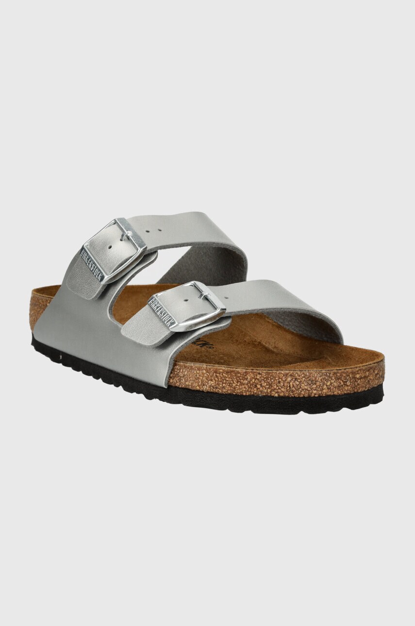 Шльопанці Birkenstock Arizona жіночі колір срібний 1012282