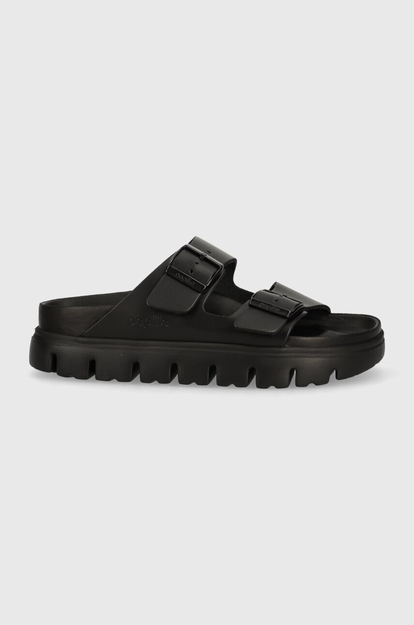 Шкіряні шльопанці Birkenstock BIRKENSTOCK X PAPILLIO Arizona Chunky Exq жіночі колір чорний 1024565