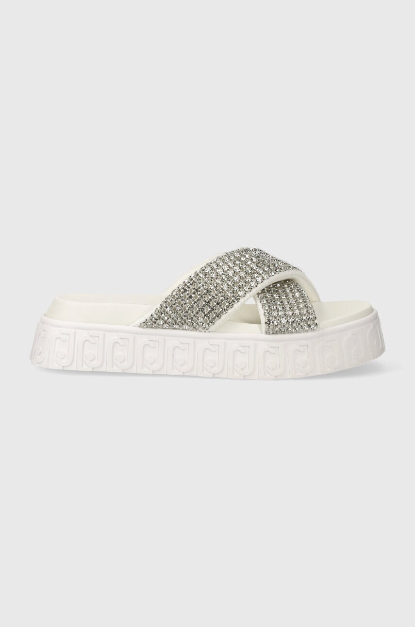 Шльопанці Liu Jo LOVELY SANDAL 02 жіночі колір білий на платформі BA4133TX42101111