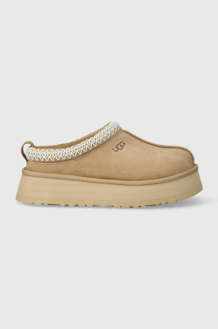 Замшеві тапочки UGG Tazz колір бежевий 1122553