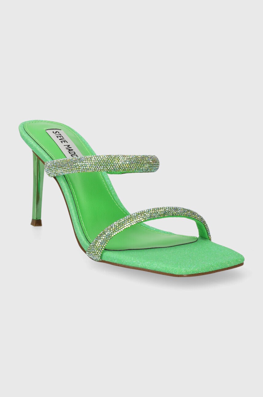 Шльопанці Steve Madden Emporium-R жіночі колір зелений на шпильці SM11002984