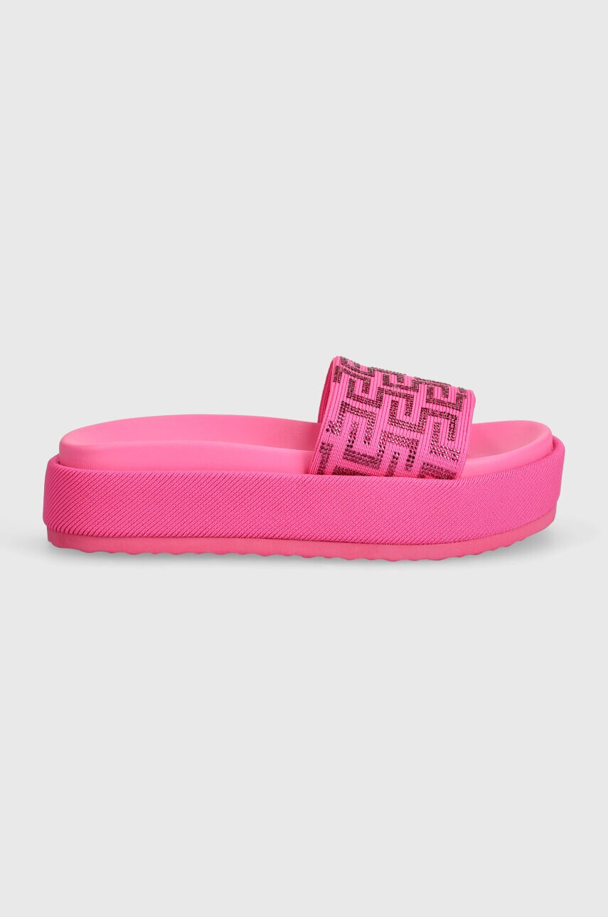 Шльопанці Steve Madden Kora жіночі колір рожевий на платформі SM11003018
