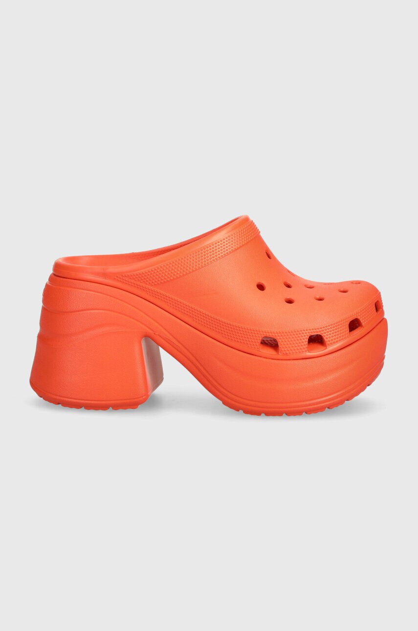 Шльопанці Crocs Siren Clog жіночі колір помаранчевий каблук блок 208547