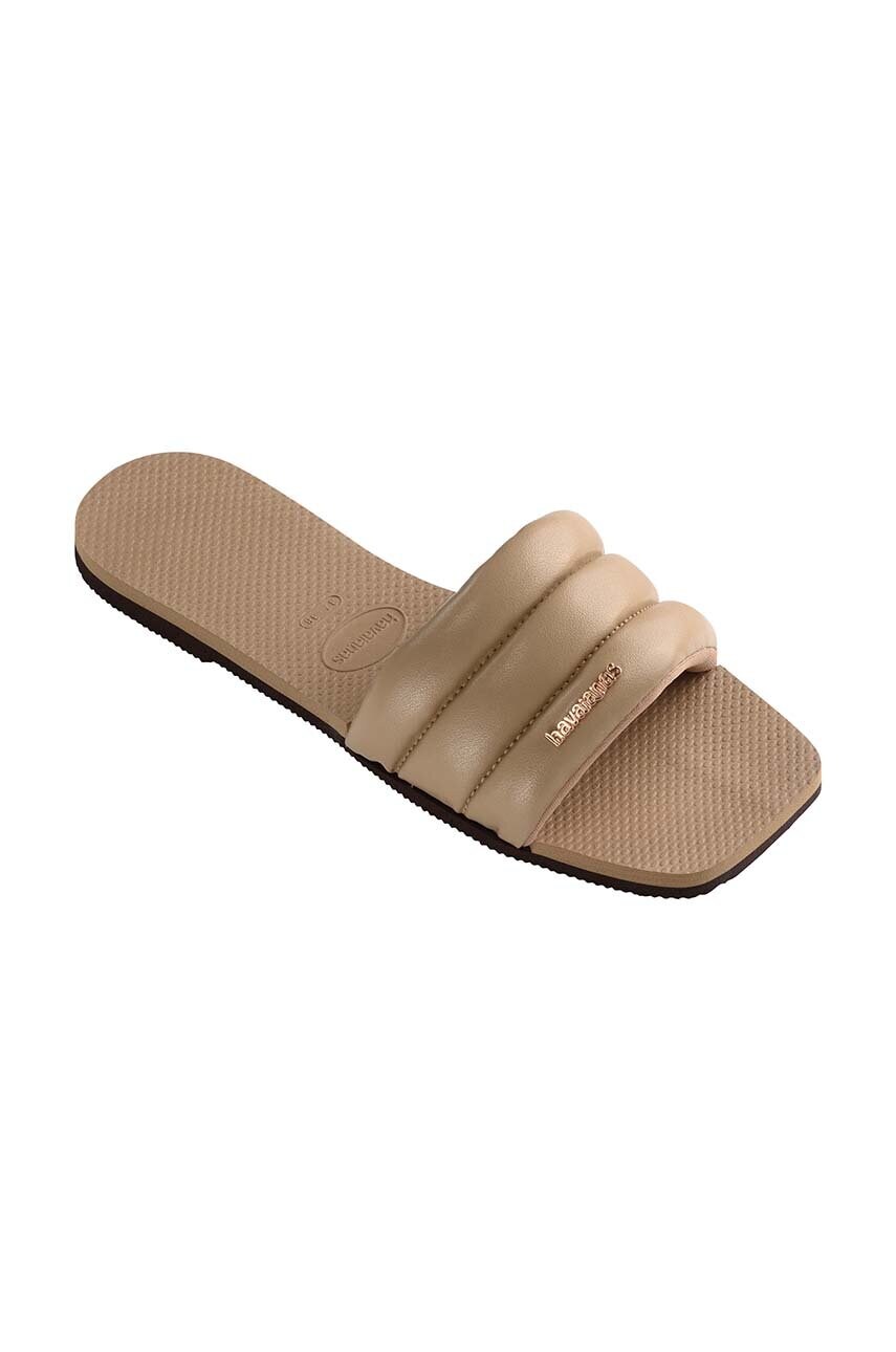 Шльопанці Havaianas YOU MILAN жіночі колір бежевий 4148312.3581