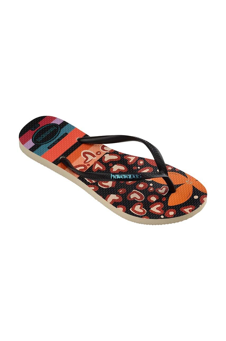 В'єтнамки Havaianas SLIM PATCHWORK жіночі колір чорний на плоскому ходу 4148944.9446