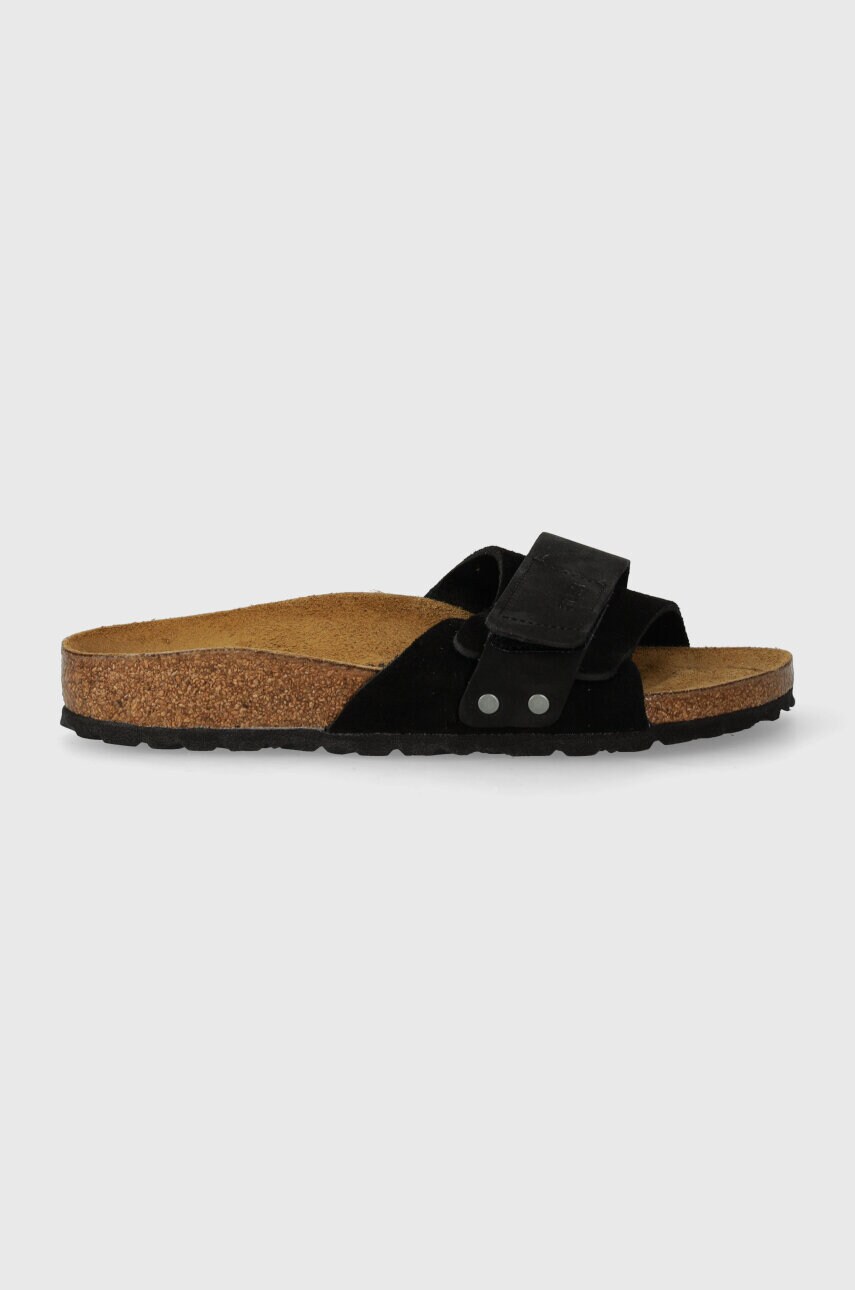 Шкіряні шльопанці Birkenstock Oita жіночі колір чорний 1024200