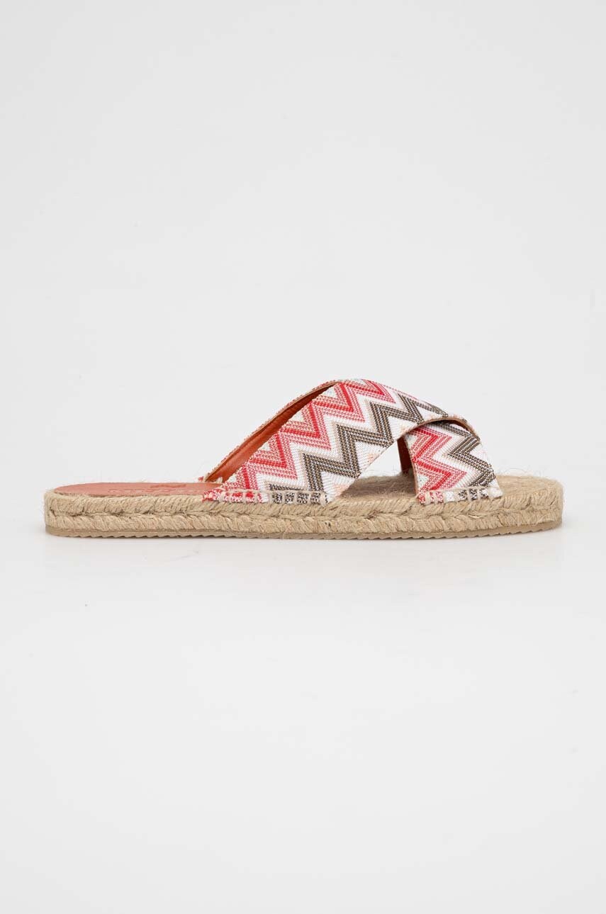 Шльопанці Missoni Harlow жіночі колір бежевий M28_002