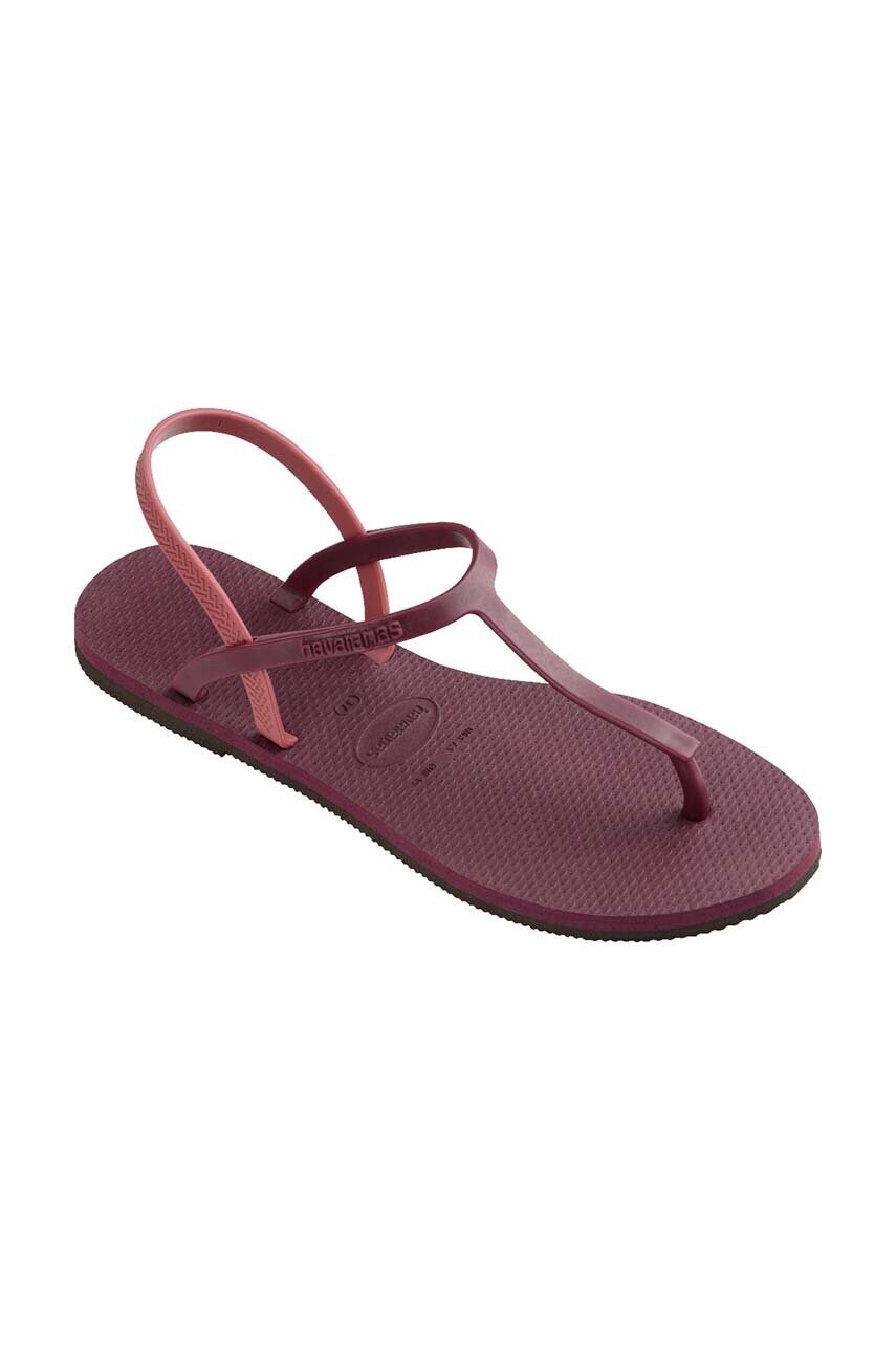 Сандалі Havaianas YOU PARATY RJ жіночі колір фіолетовий на плоскому ходу 4148985.5143