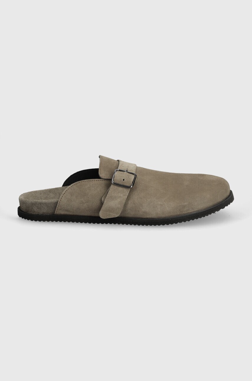 Замшеві шльопанці GARMENT PROJECT Blake Clog чоловічі колір сірий GPF2550