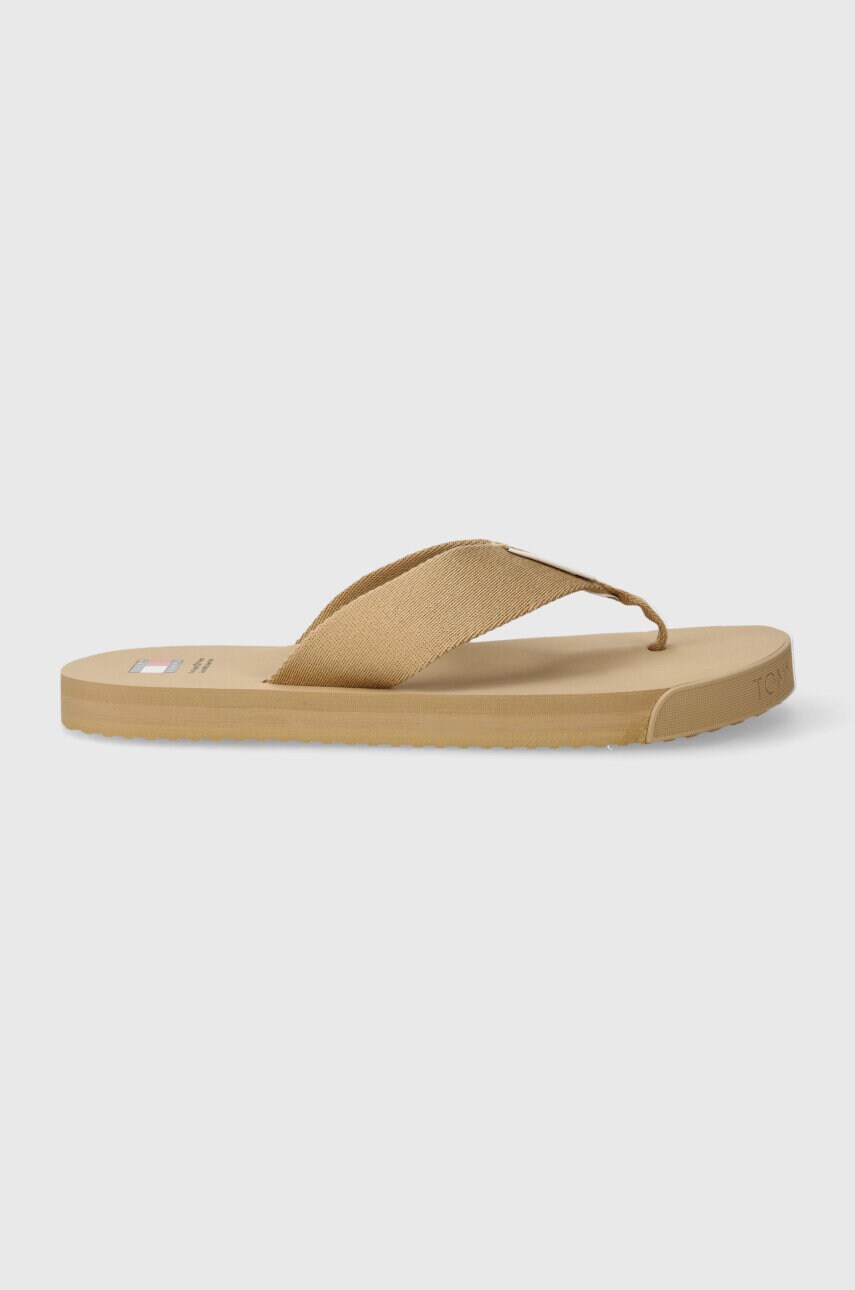 В'єтнамки Tommy Jeans TJM ELEVATED FLIP FLOP чоловічі колір бежевий EM0EM01393