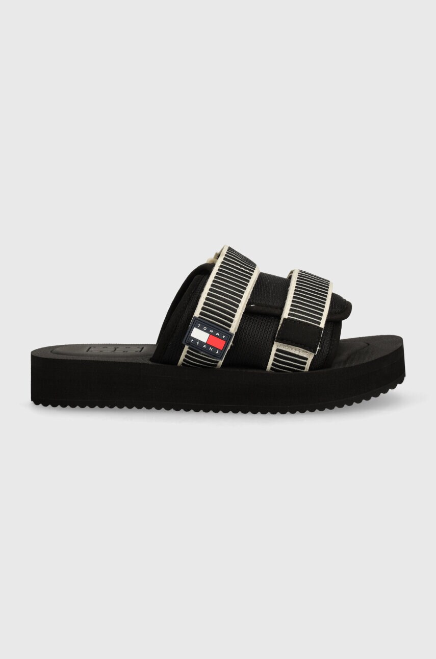 Шльопанці Tommy Jeans TJM SANDAL CASUAL чоловічі колір чорний EM0EM01389