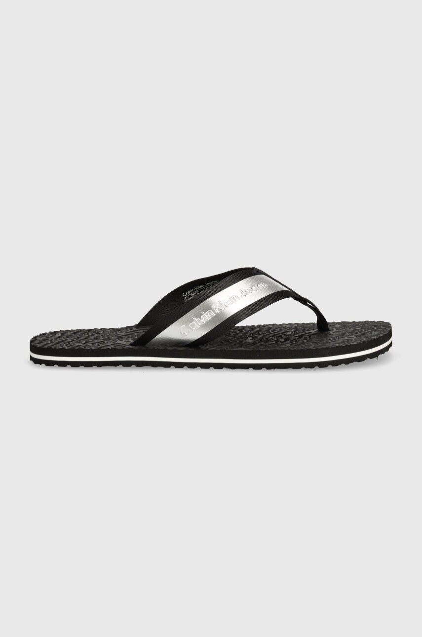 В'єтнамки Calvin Klein Jeans BEACH SANDAL IN MET чоловічі колір чорний YM0YM00950