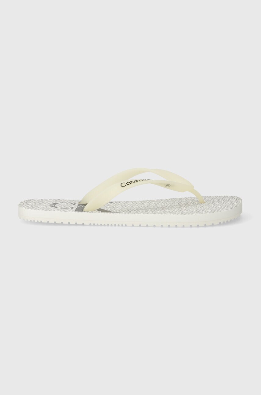 В'єтнамки Calvin Klein Jeans BEACH SANDAL GLOSSY чоловічі колір білий YM0YM00952