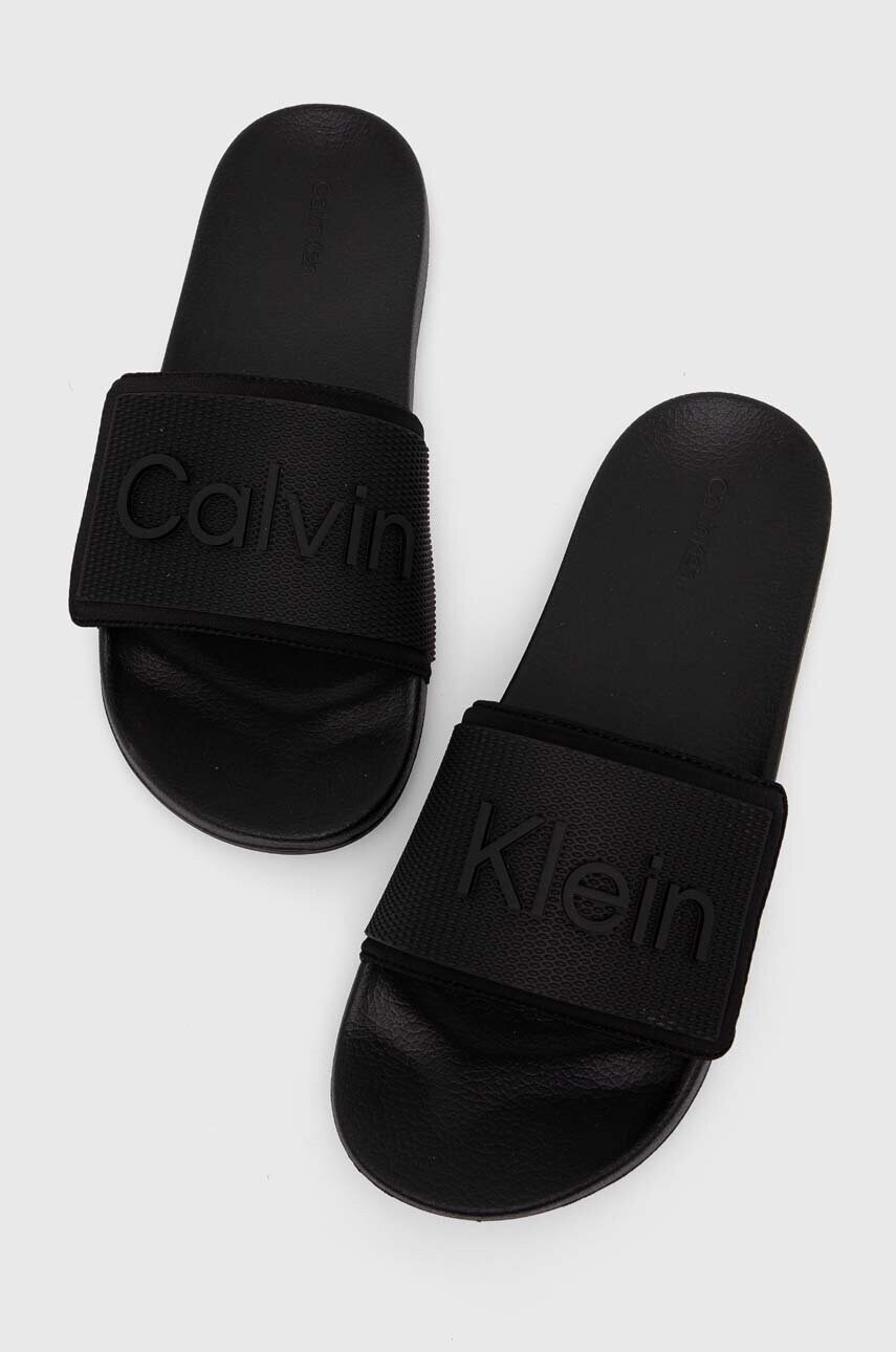 Шльопанці Calvin Klein ADJ POOL SLIDE TPU чоловічі колір чорний HM0HM01437