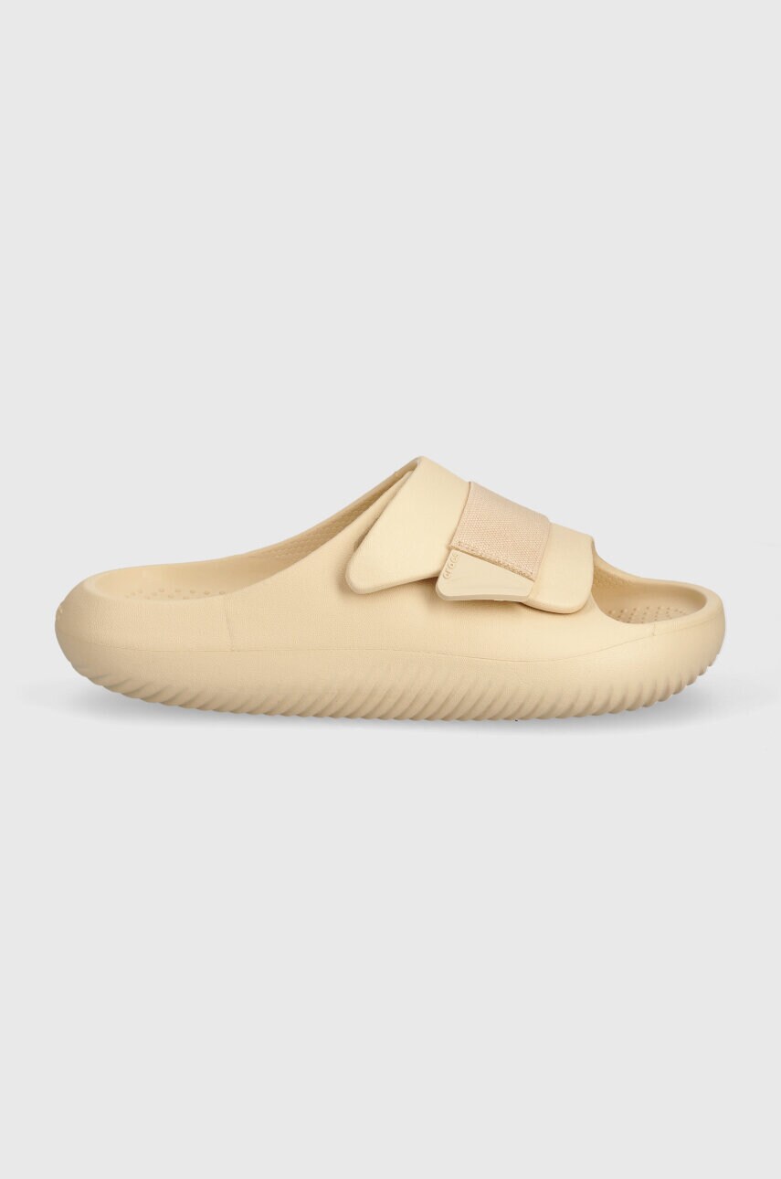 Шльопанці Crocs Mellow Luxe Recovery Slide колір бежевий 209413