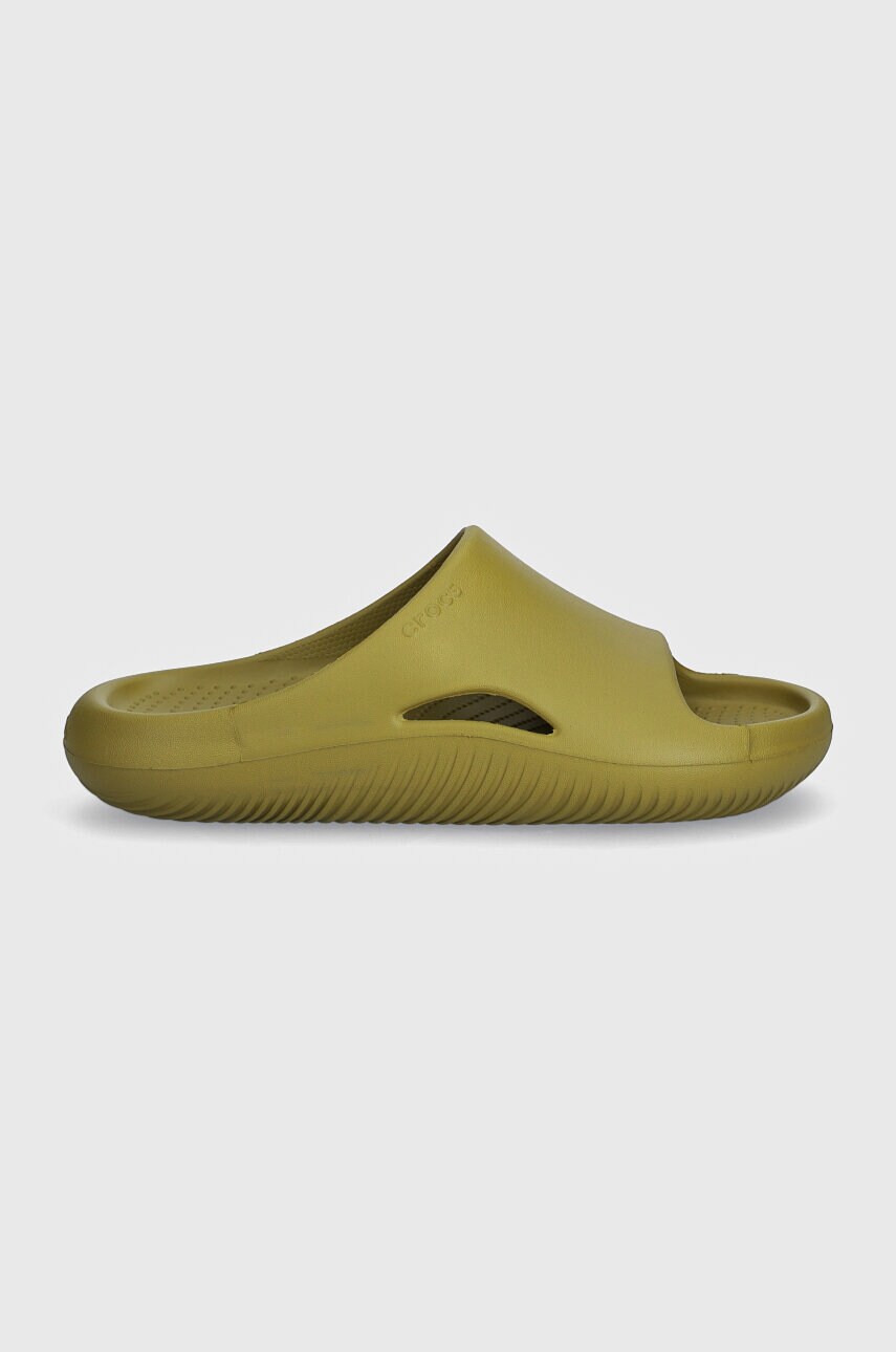 Шльопанці Crocs Mellow Recovery Slide колір зелений 208392