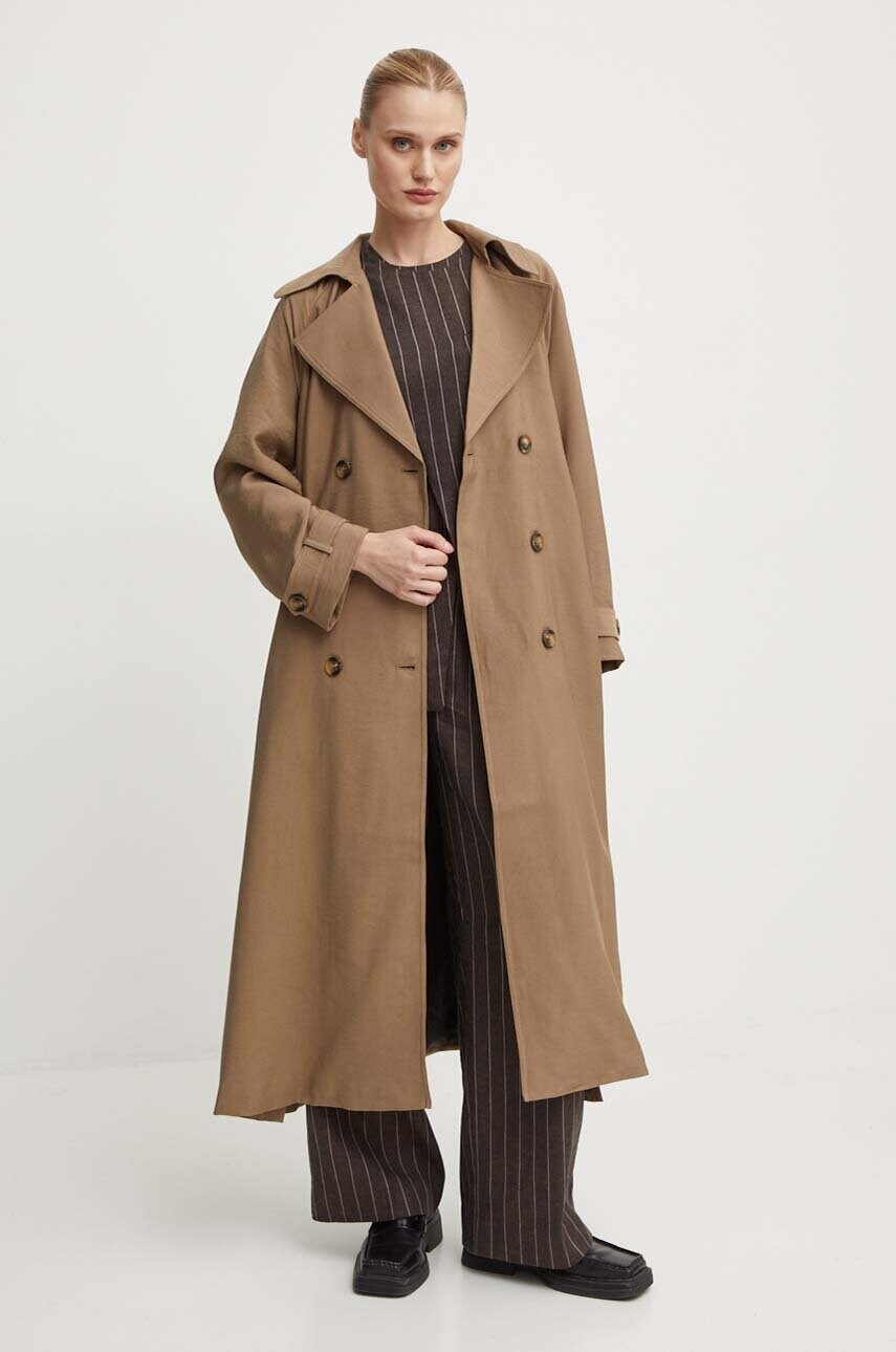 Тренч Bruuns Bazaar CornusBBAdelena jacket жіночий колір зелений перехідний BBW3918