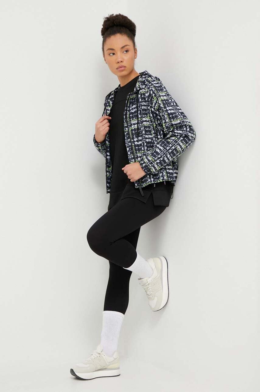 Куртка Dkny жіноча колір чорний перехідна oversize