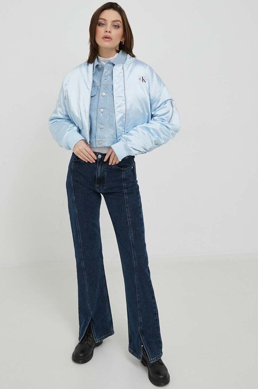 Джинсова куртка Calvin Klein Jeans жіноча перехідна
