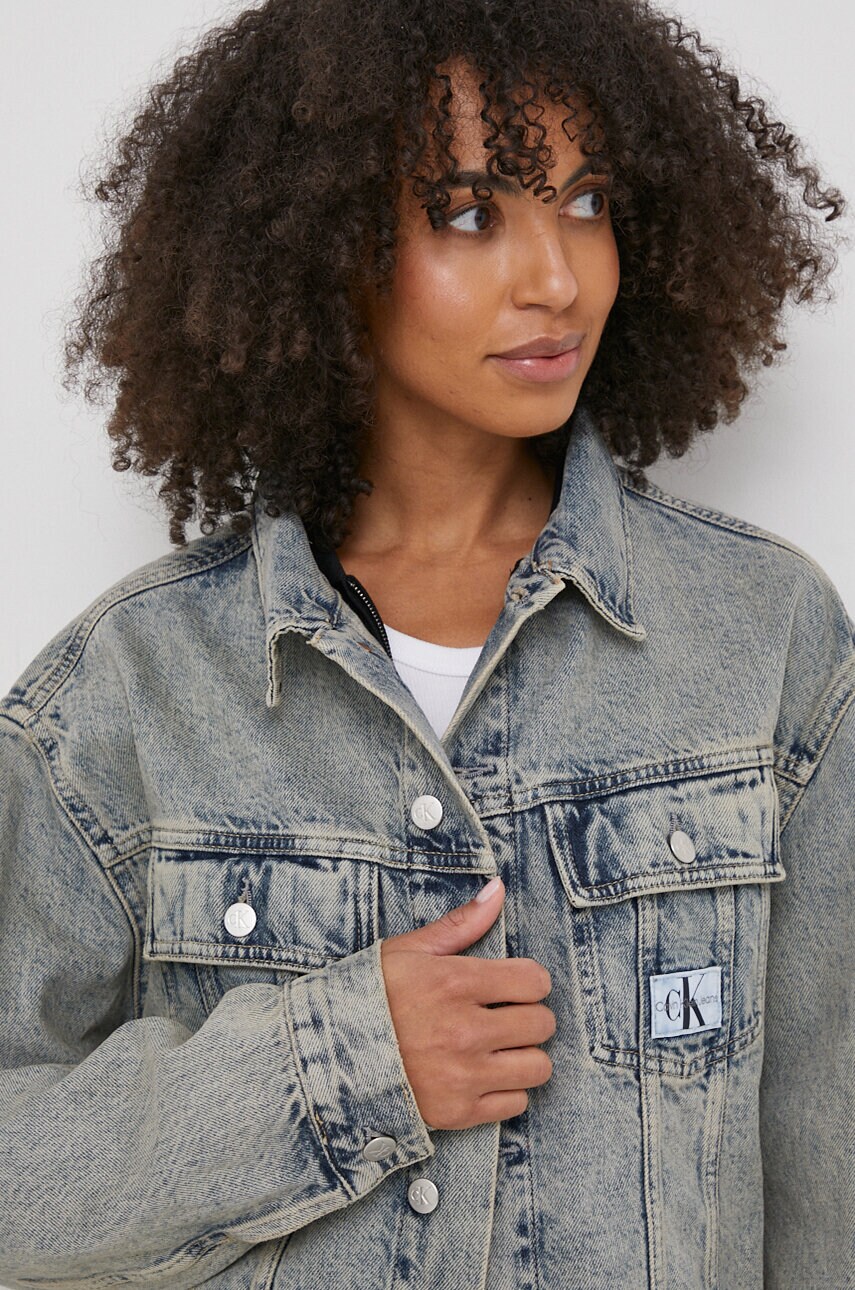 Джинсова куртка Calvin Klein Jeans жіноча перехідна oversize