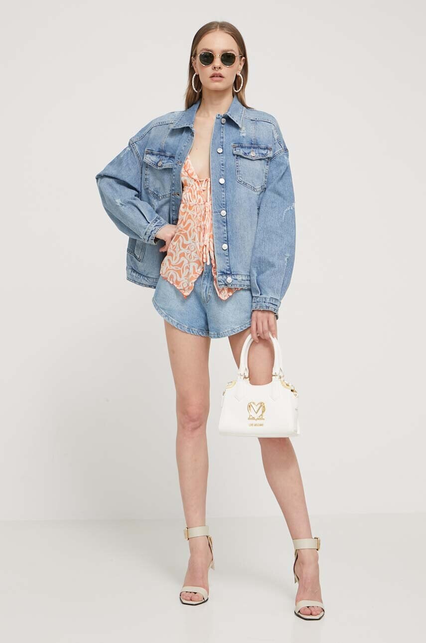 Джинсова куртка Chiara Ferragni PUNK жіноча перехідна oversize 76CBS414