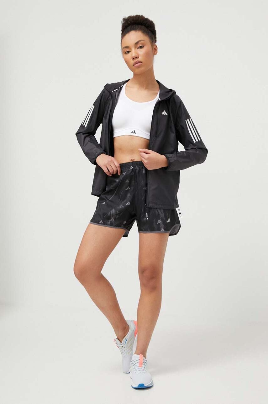 Бігова куртка adidas Performance Own the Run колір чорний перехідна