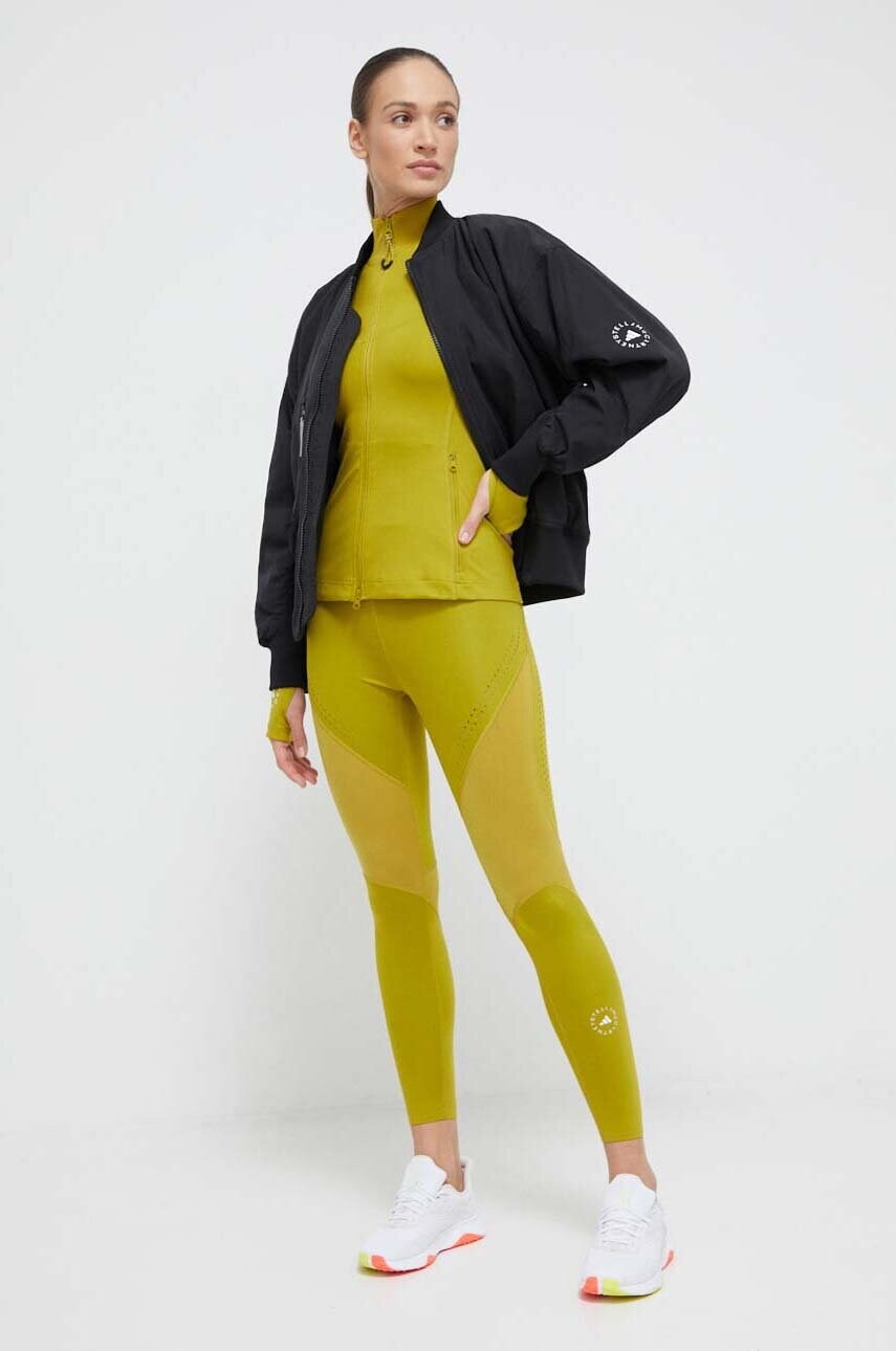 Куртка-бомбер adidas by Stella McCartney жіночий колір чорний перехідна oversize