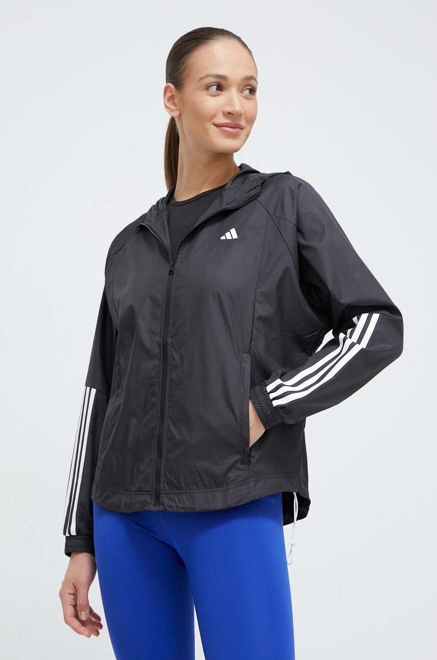 Куртка для тренувань adidas Performance Hyperglam колір чорний перехідна