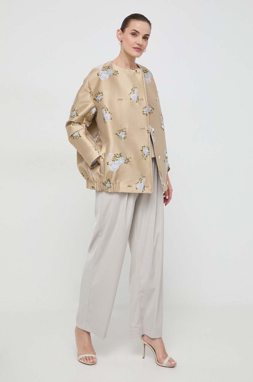 Куртка Custommade Filina жіноча колір бежевий перехідна oversize