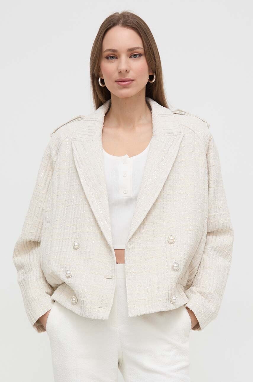Куртка Custommade жіноча колір бежевий перехідна oversize