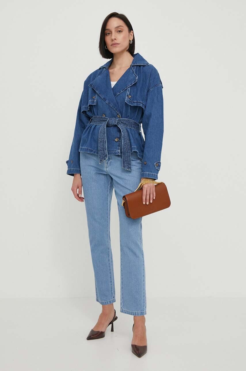 Джинсова куртка Pepe Jeans DUNE жіноча колір синій перехідна PL402380