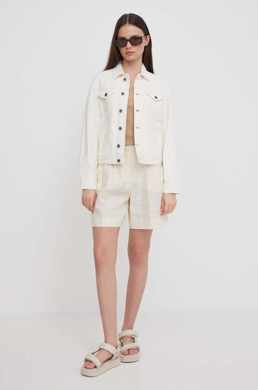 Джинсова куртка Pepe Jeans REGULAR JACKET жіноча колір бежевий перехідна PL402391TB7