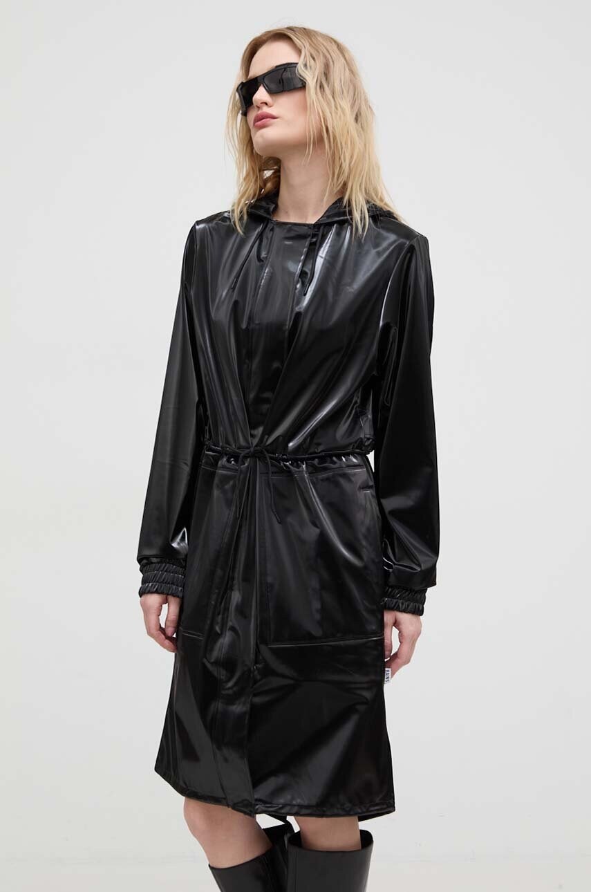 Куртка Rains 18550 Jackets жіноча колір чорний перехідна