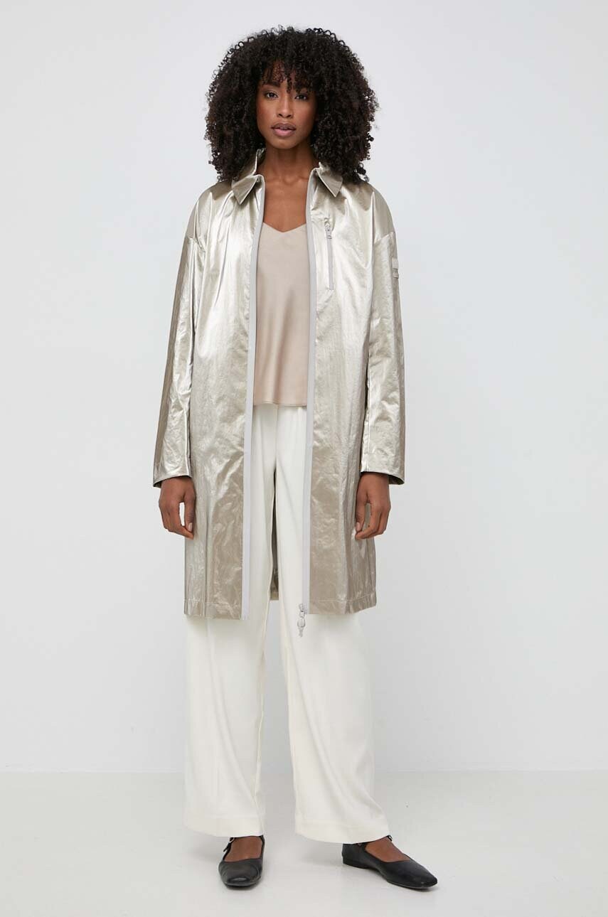 Куртка Max Mara Leisure жіноча колір бежевий перехідна oversize