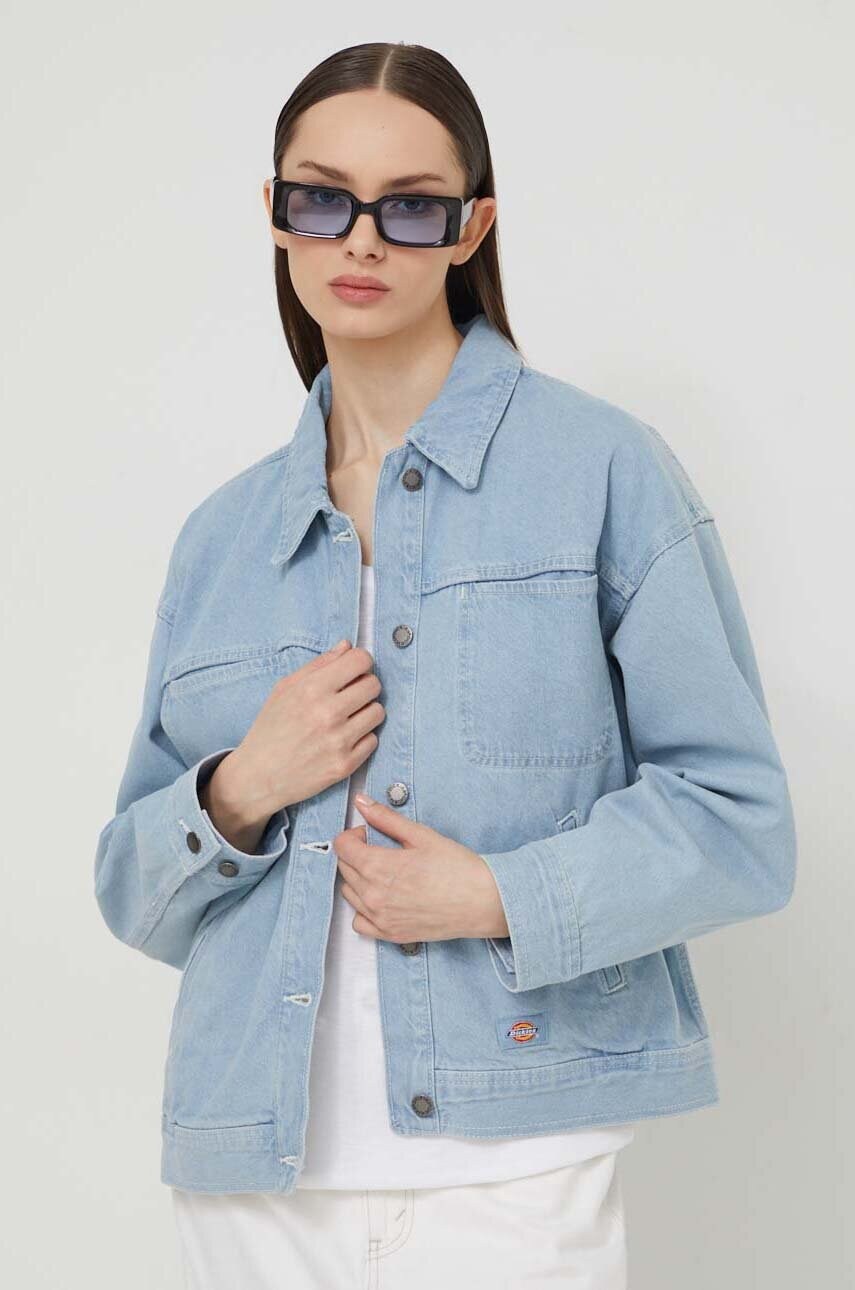 Джинсова куртка Dickies HERNDON JACKET W жіноча перехідна oversize DK0A4YQT