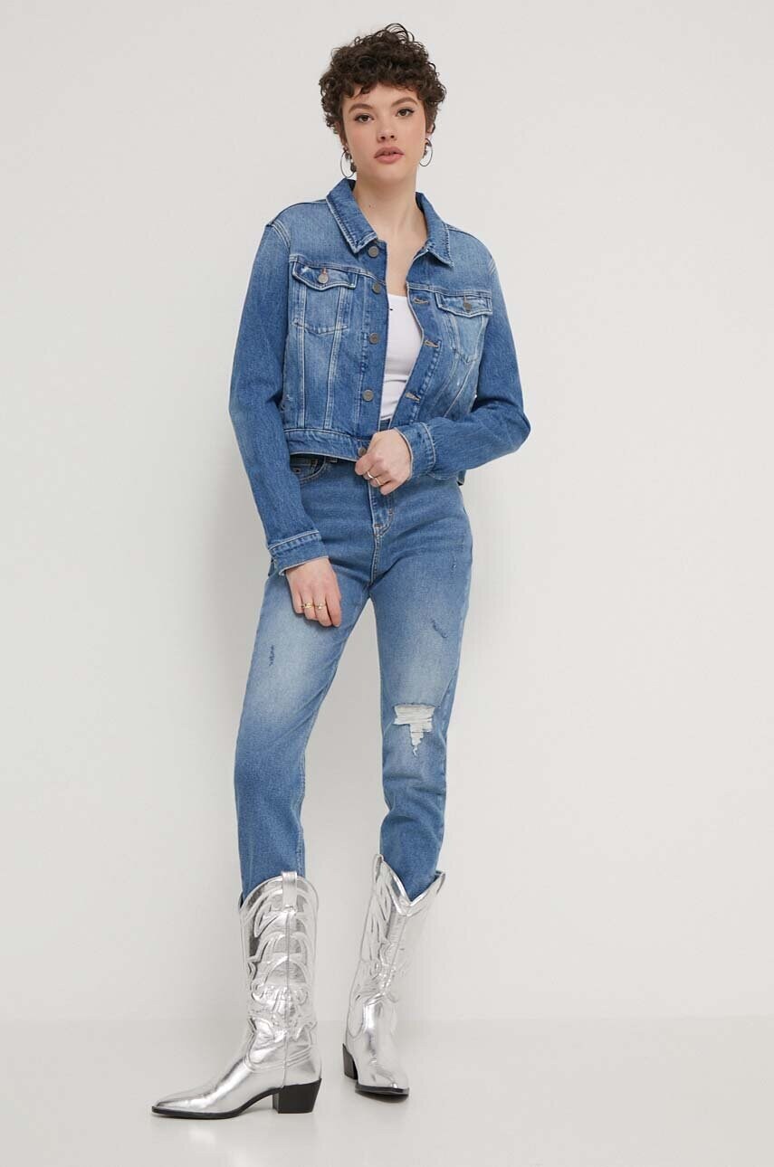 Джинсова куртка Tommy Jeans жіноча перехідна DW0DW17653