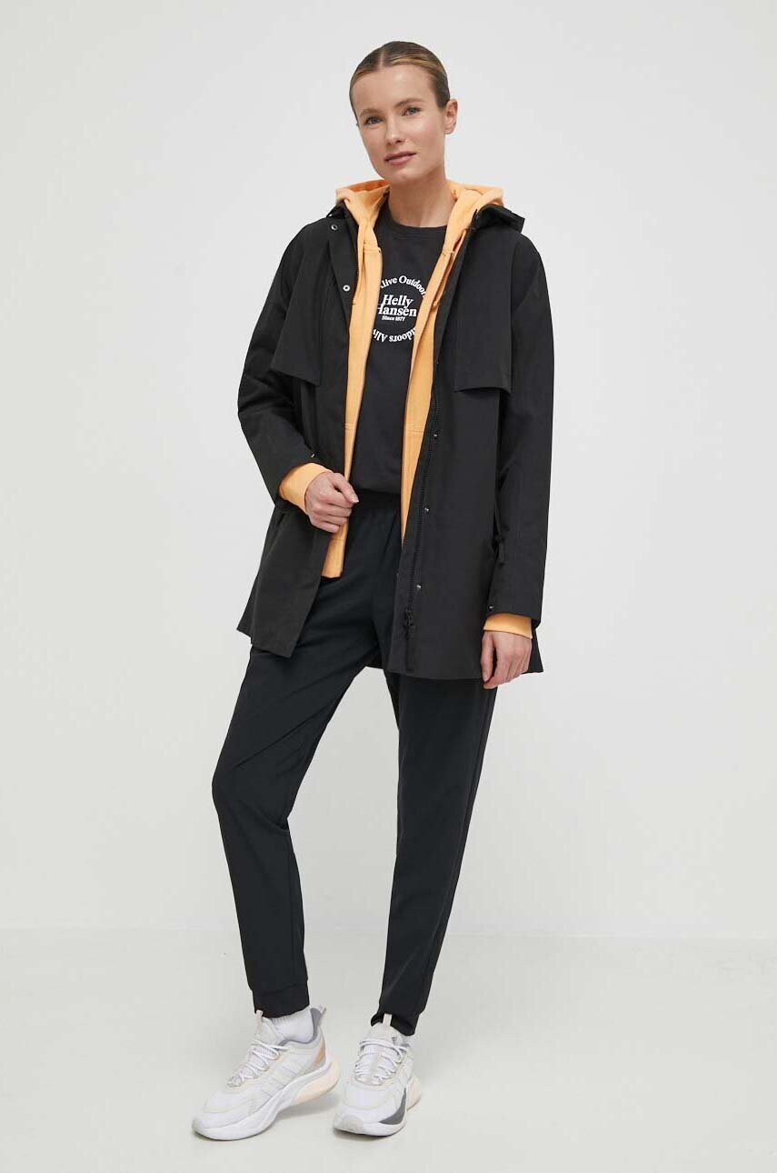 Дощовик Helly Hansen жіноча колір чорний перехідна 54090
