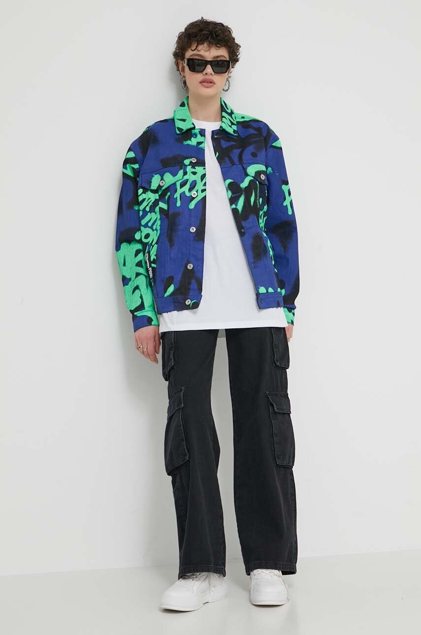 Джинсова куртка Karl Lagerfeld Jeans жіноча перехідна oversize